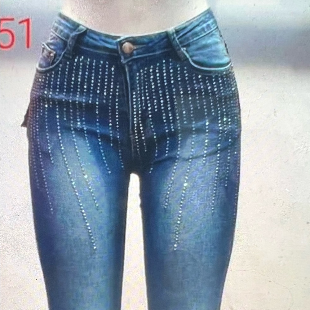Skinny jeans size 8 color blue